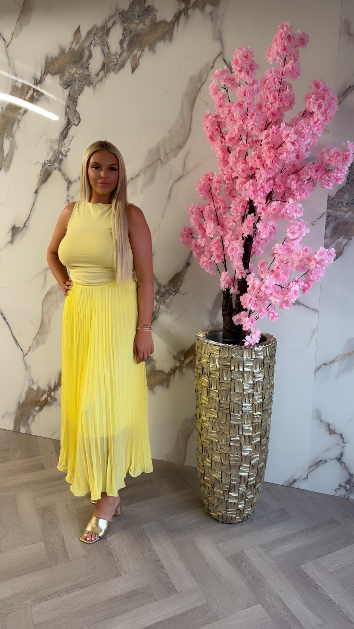 Pleated Beauty Rok yellow