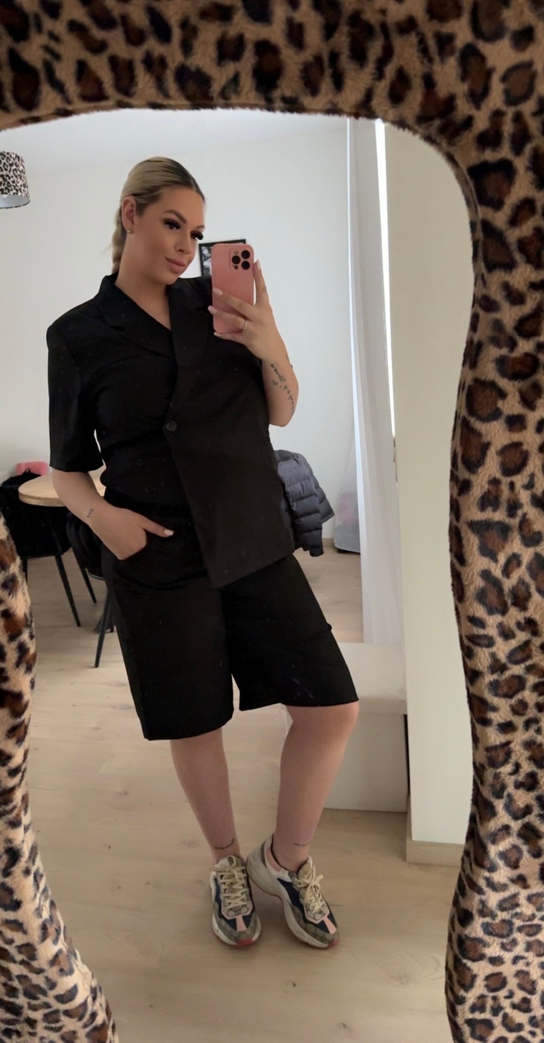 2 delige blazer set zwart